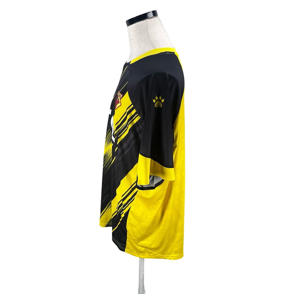Kelme Watford FC Soccer Jersey 2023 2024 Home Mens 2XL Yellow Black MrQ Corpay - Picture 5 of 12